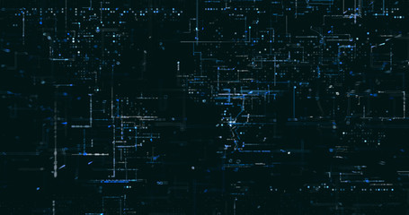 Abstract digital network data background, 3D rendering