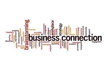 Business connection word cloud concept