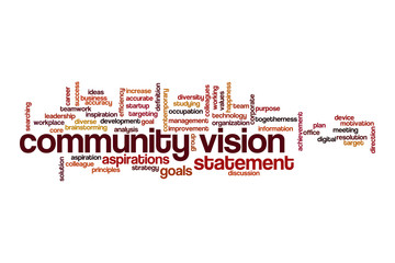 Community vision word cloud concept
