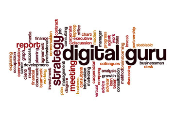 Digital guru word cloud concept