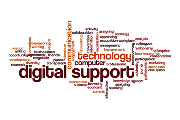 Fototapeta premium Digital support word cloud concept