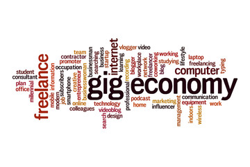 Gig economy word cloud concept