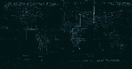 Abstract digital network data background, 3D rendering