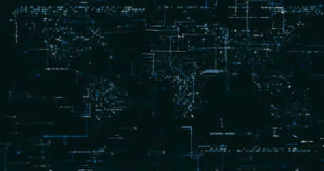 Abstract digital network data background, 3D rendering