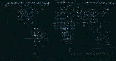 Abstract digital network data background, 3D rendering