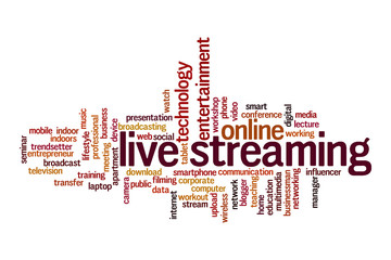 Live streaming word cloud concept
