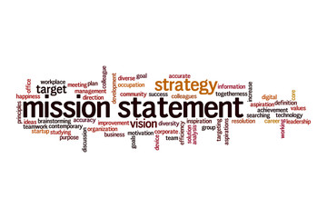 Mission statement word cloud concept
