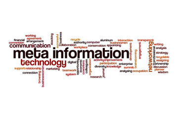 Meta information word cloud concept