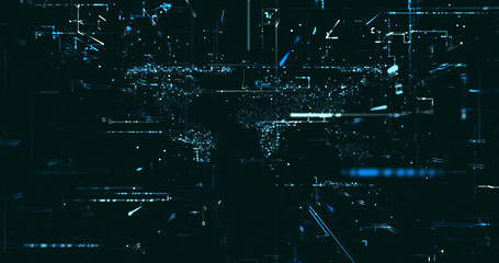 Abstract digital network data background, 3D rendering