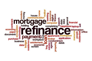 Refinance word cloud concept