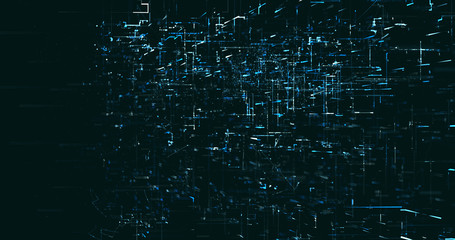 Abstract digital network data background, 3D rendering