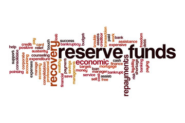 Reserve funds word cloud concept