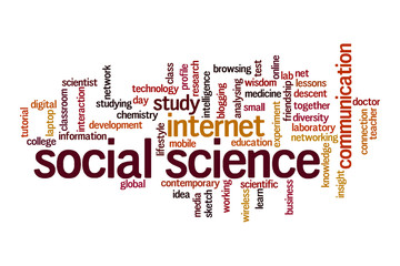 Social science word cloud concept
