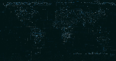 Abstract digital network data background, 3D rendering