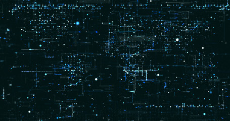 Abstract digital network data background, 3D rendering