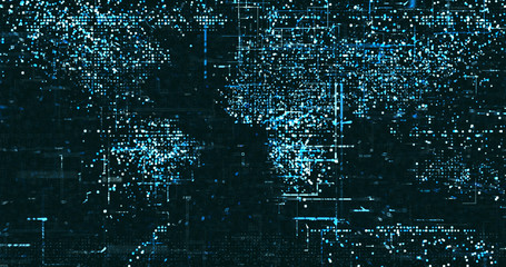 Abstract digital network data background, 3D rendering