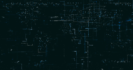 Abstract digital network data background, 3D rendering