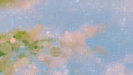 Abstract Colorful Geometrical Artwork,Abstract Graphical Art Background Texture,Modern Conceptual Art.3D Rendering