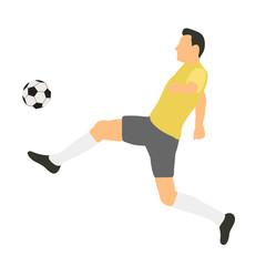 vector, on a white background, in a flat style soccer player