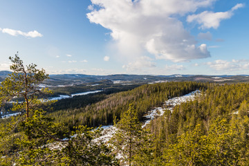 Mountain landscape in autumn, sweden