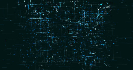 Abstract digital network data background, 3D rendering