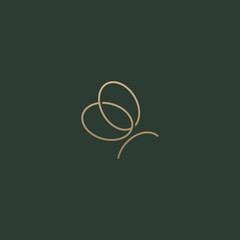 Abstract butterfly line logo icon design vector