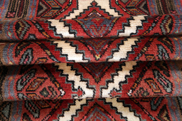 Old and modern Persian Colourful Arabesque and handmade carpet, rug gelim, patchwork, and Gabbeh...