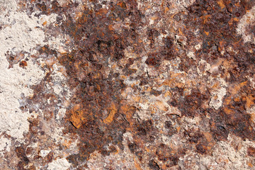 Oxidized metal surface, rust on iron surface, abstract rusty Heavy eroded metal panel texture...