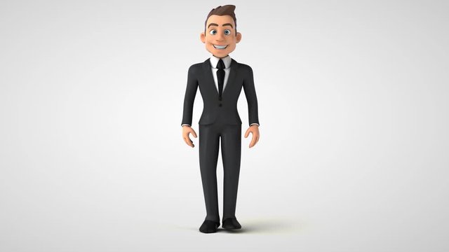 Fun cartoon business man