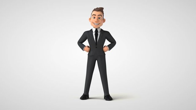 Fun cartoon business man