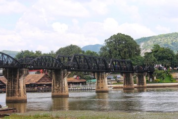 Famous railway bridge Built by the Japanese army from World War II prisoner workers. There is a museum near.