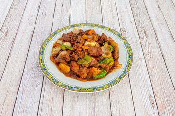 Beef dish with peppers