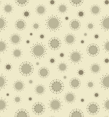 Coronavirus bacterium. Vector drawing pattern