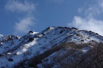 残雪期の山