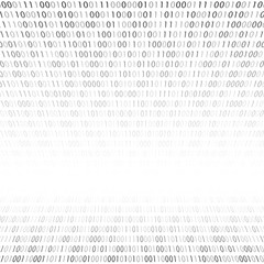 Obraz premium Digital binary code background. Matrix style program. Random falling numbers.