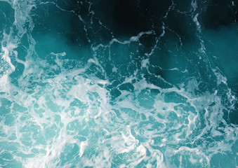 Blue sea texture with waves