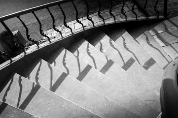 Shadows of the stairs. Best shadow and stair image.