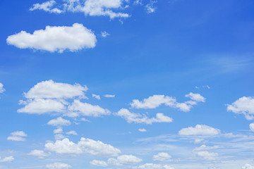 Naklejka na ściany i meble Cloud and blue sky in summer background