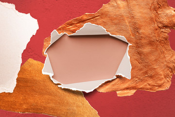 Ripped paper banner