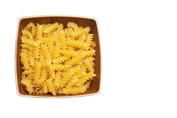 Pasta on a white background.