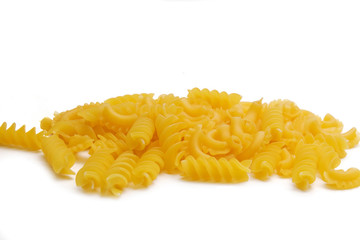 Pasta on a white background.