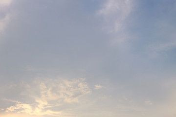 blue Sky and clouds and sunlight for background.         