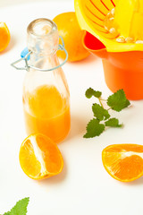 orange juice in a glass