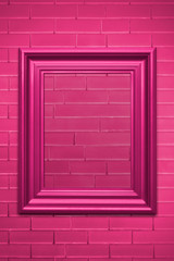 Pink blank frame mockup