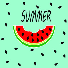 sweet and ripe summer watermelon pattern   illustration