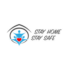 Family stay home symbol background