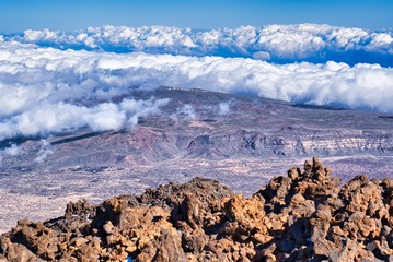 Blick von Berg auf Wolken © Simon