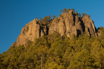 Morro de Pajonales in the Integral Natural Reserve of Inagua. Tejeda. Gran Canaria. Canary Islands. Spain.
