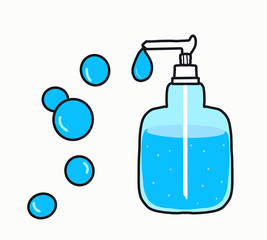 Covid-19 spread prevention.Hand sanitizers pump bottle. Alcohol rub sanitizers kill most bacteria, fungi and stop some viruses such as coronavirus. Hygiene, cleanliness, disinfection for people living