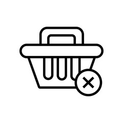 shopping basket commerce line style icon